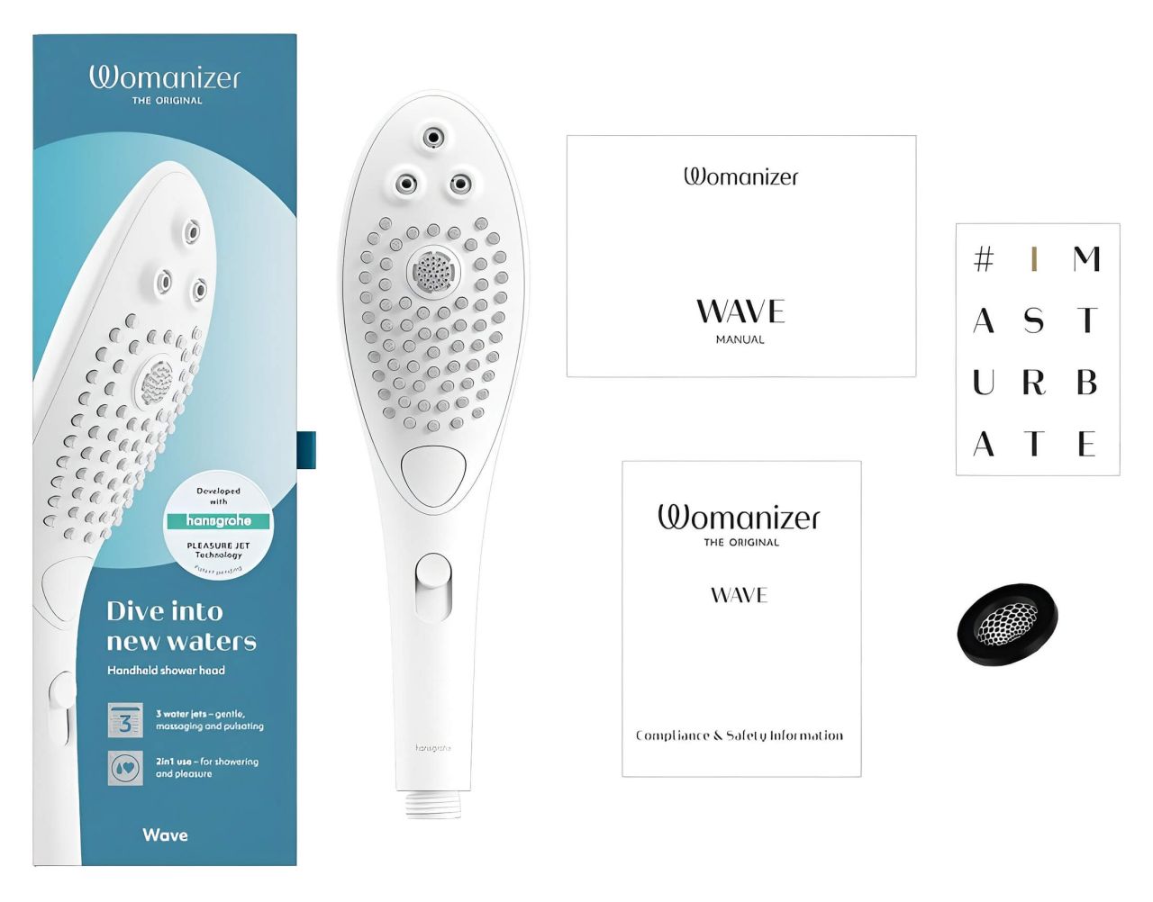 Womanizer Wave - masszírozó zuhanyfej (fehér) Womanizer Wave - masszírozó zuhanyfej (fehér)