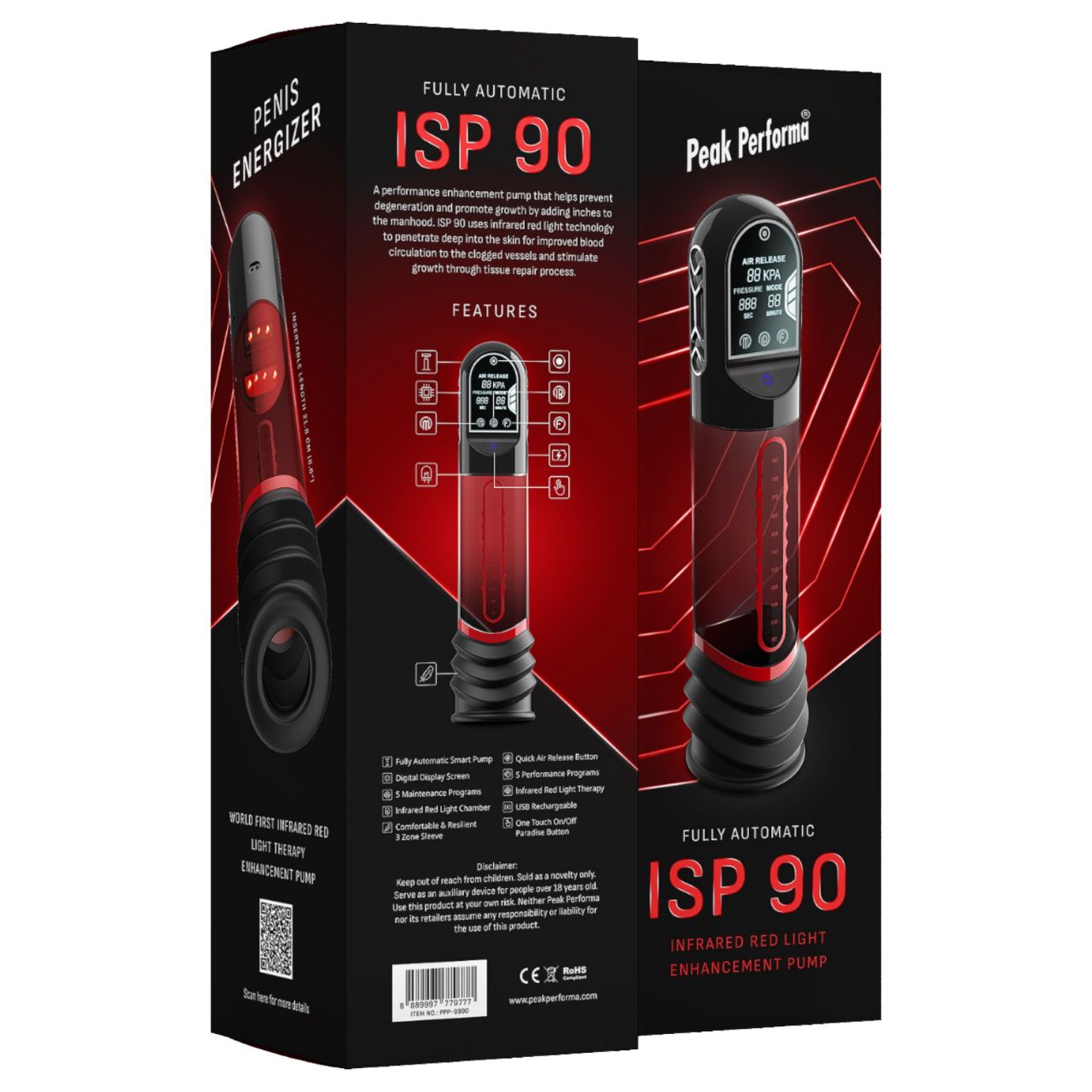 Peak Performa - infraledes, automata péniszpumpa (átlátszó) Peak Performa - infraledes, automata péniszpumpa (átlátszó)