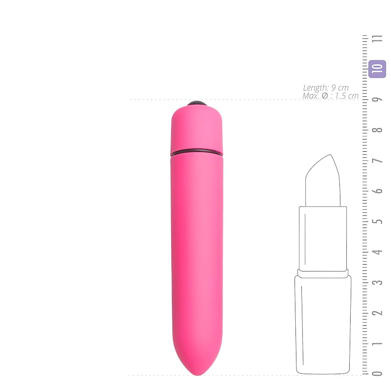 Easytoys Bullet - vízálló rúdvibrátor (pink)