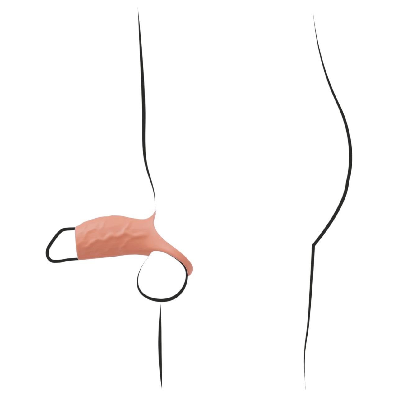 Realistixxx - nyitott, vibrációs péniszköpeny (natúr) Realistixxx - nyitott, vibrációs péniszköpeny (natúr)