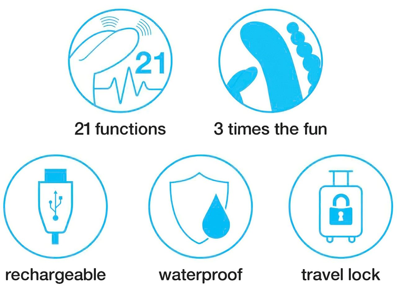 Happyrabbit Triple - akkus csikló-és análkaros vibrátor (fekete) Happyrabbit Triple - akkus csikló-és análkaros vibrátor (fekete)