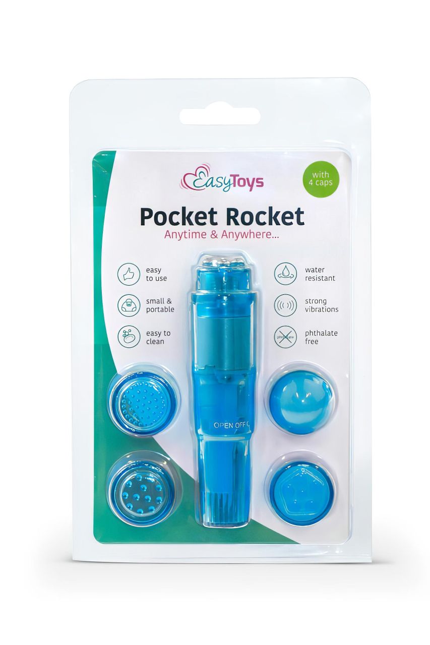 Easytoys Pocket Rocket - vibrátoros szett - kék (5 részes) Easytoys Pocket Rocket - vibrátoros szett - kék (5 részes)