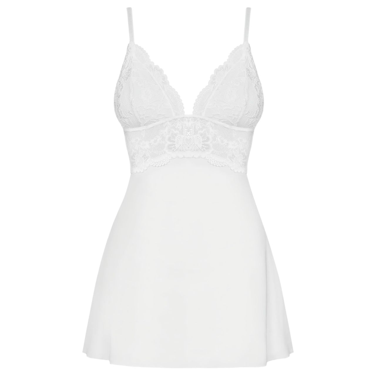 Obsessive 810-BAB-2 - csipke babydoll és tanga (fehér) Obsessive 810-BAB-2 - csipke babydoll és tanga (fehér)