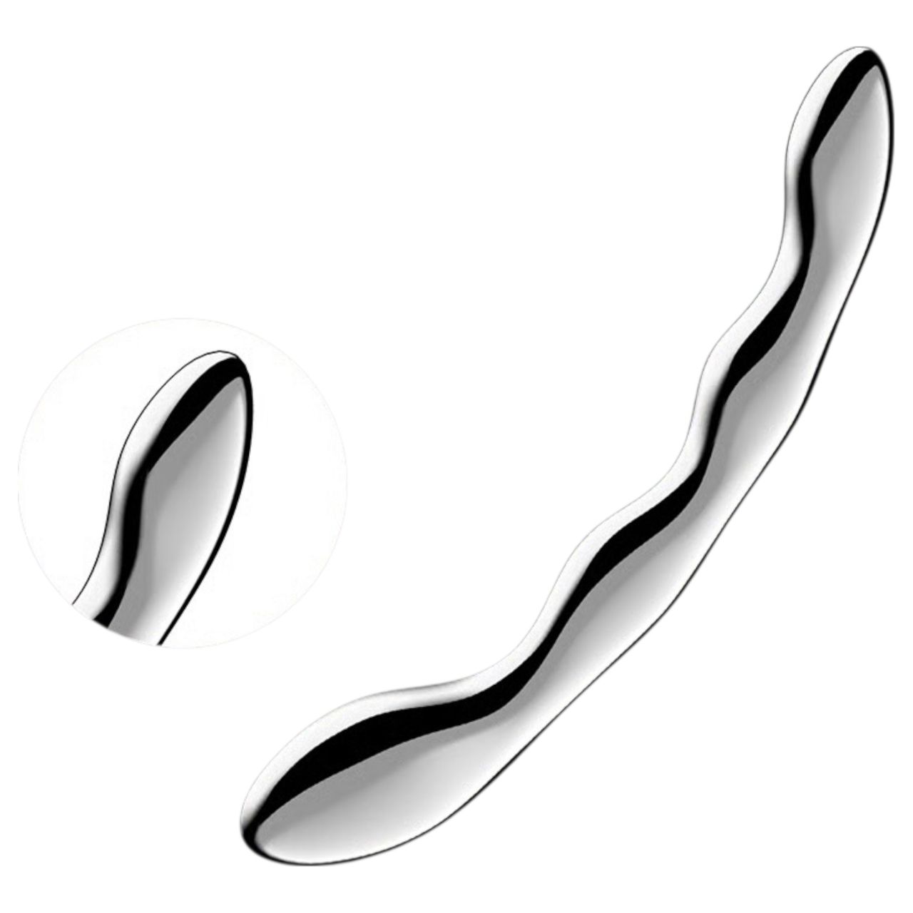 Satisfyer Cosmic Crest 2 - hullámos acéldildó (ezüst) Satisfyer Cosmic Crest 2 - hullámos acéldildó (ezüst)