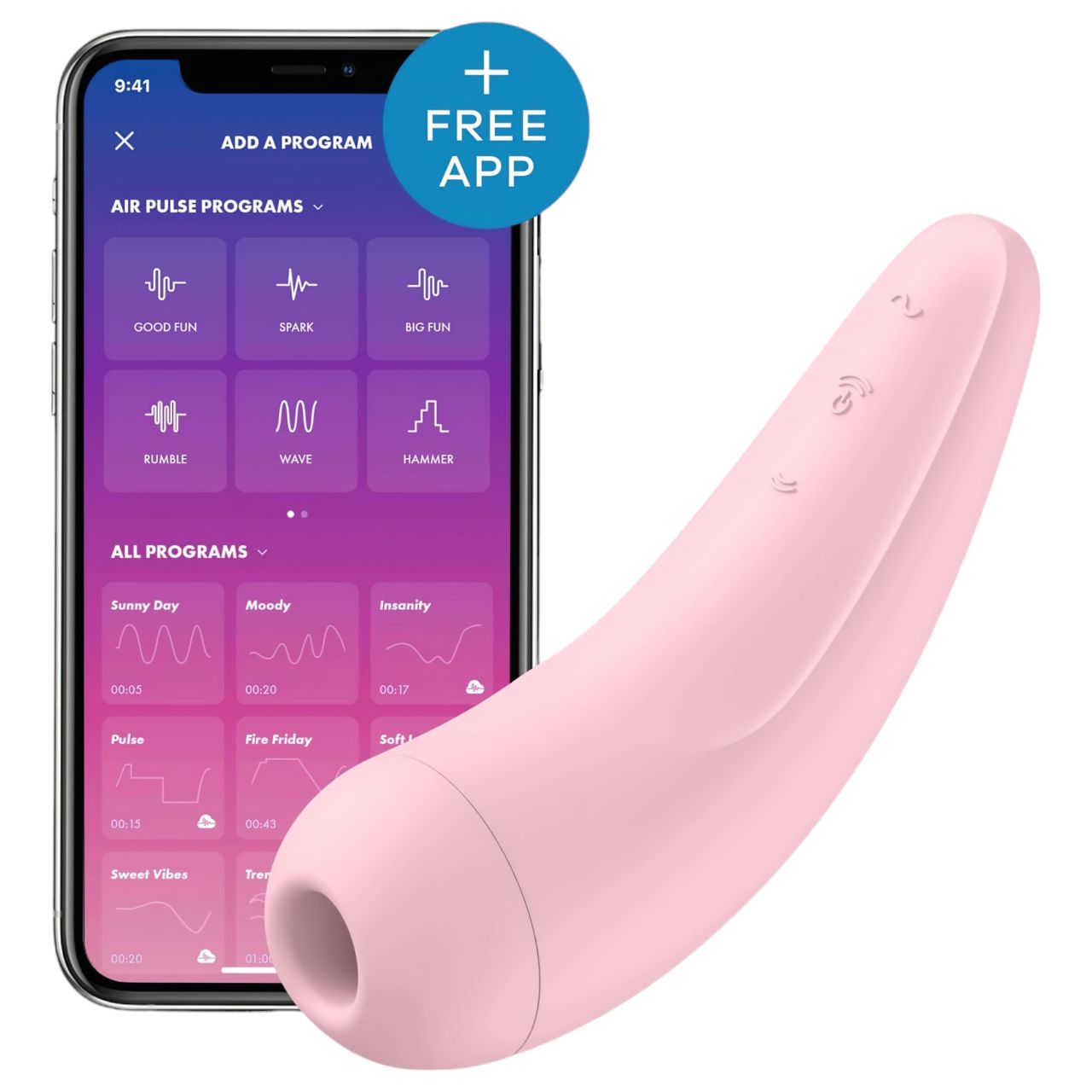 Satisfyer Curvy 2+ - okos léghullámos csiklóizgató (pink) Satisfyer Curvy 2+ - okos léghullámos csiklóizgató (pink)