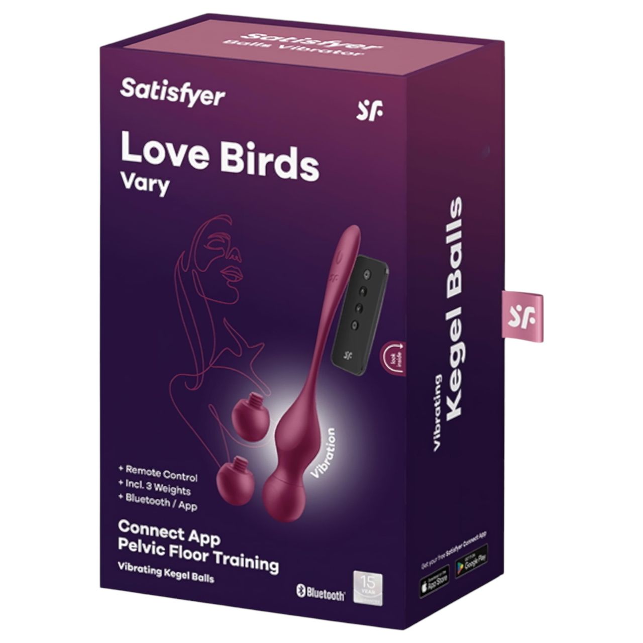 Satisfyer Love Birds Vary - okos, variálható gésagolyó (piros) Satisfyer Love Birds Vary - okos, variálható gésagolyó (piros)