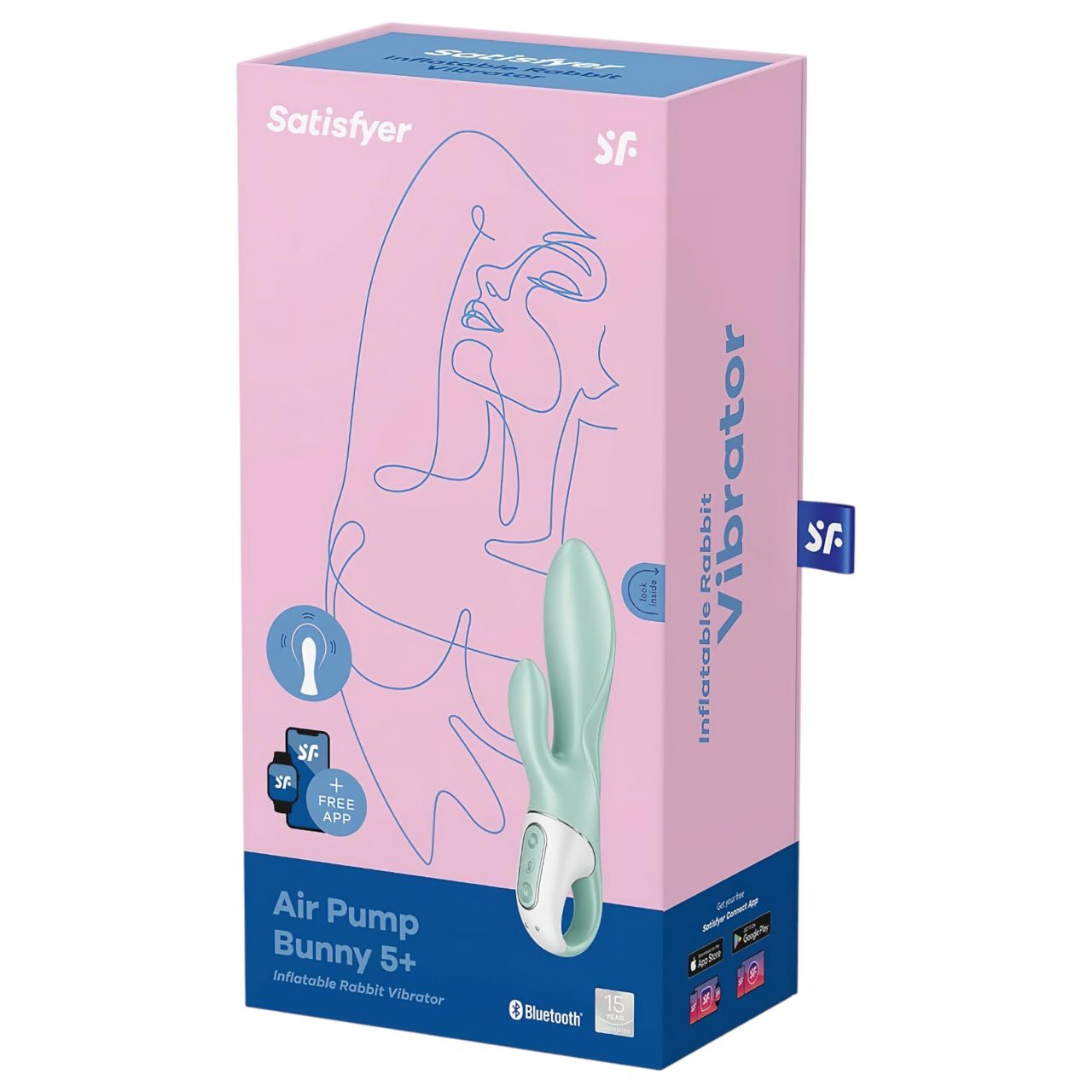 Satisfyer Air Pump Bunny 5 - okos pumpálható vibrátor (menta) Satisfyer Air Pump Bunny 5 - okos pumpálható vibrátor (menta)