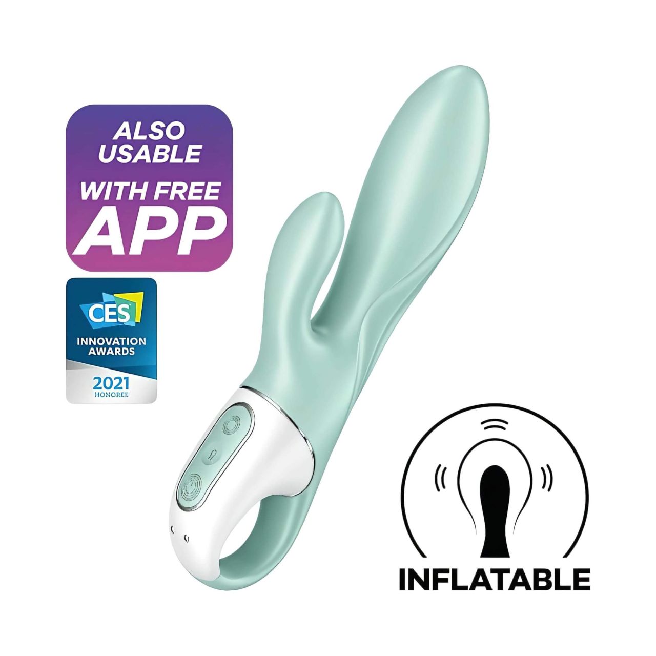 Satisfyer Air Pump Bunny 5 - okos pumpálható vibrátor (menta) Satisfyer Air Pump Bunny 5 - okos pumpálható vibrátor (menta)