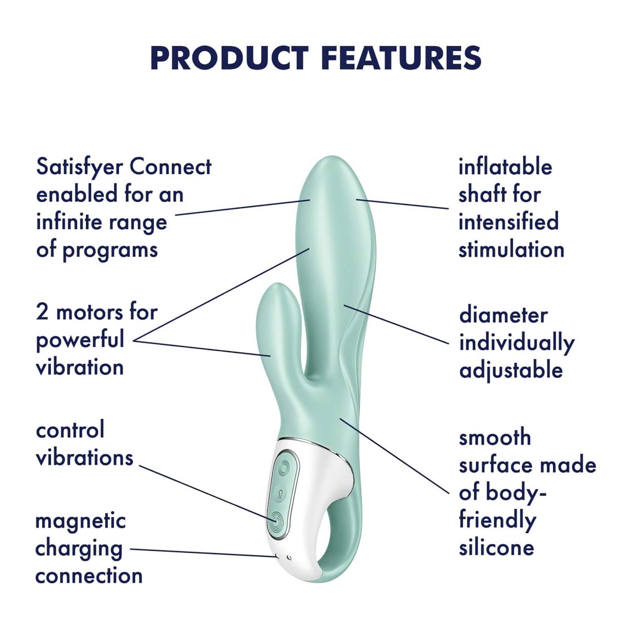 Satisfyer Air Pump Bunny 5 - okos pumpálható vibrátor (menta) Satisfyer Air Pump Bunny 5 - okos pumpálható vibrátor (menta)