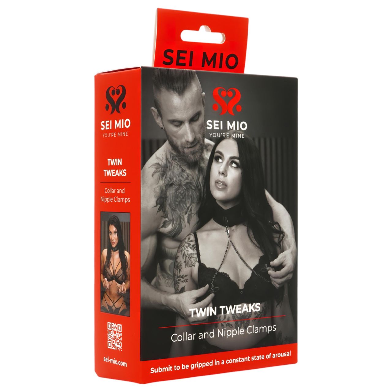 Sei Mio - nyakörv és bimbócsipesz (fekete) Sei Mio - nyakörv és bimbócsipesz (fekete)