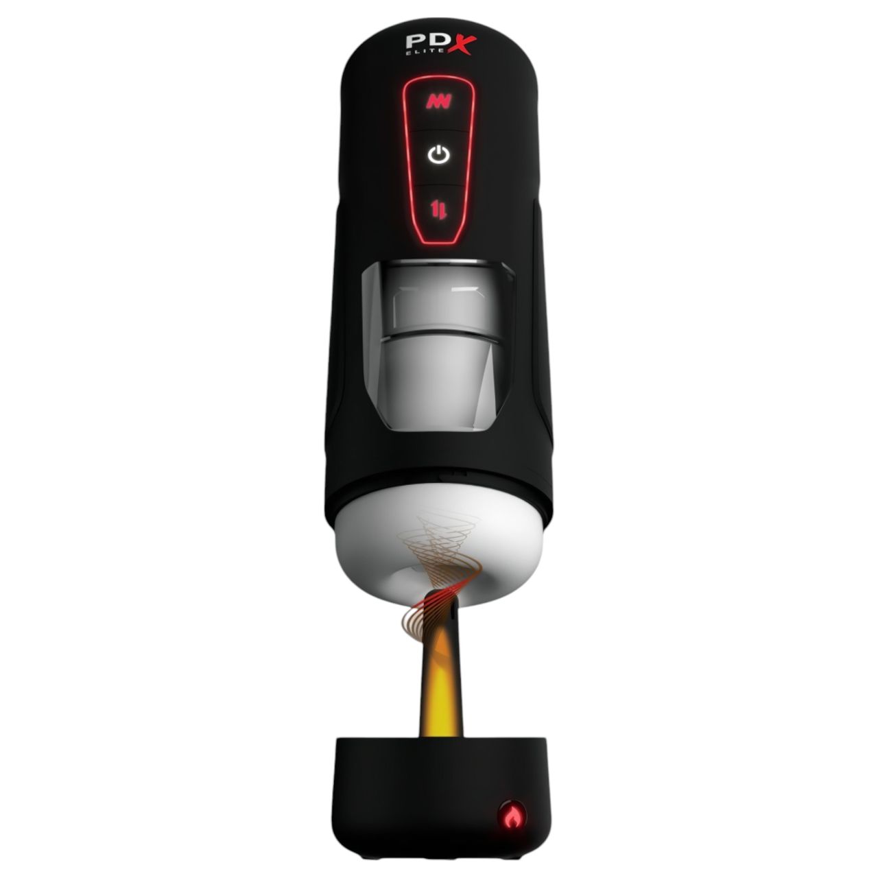 PDX Elite Milk Me Hotter - melegítő maszturbátor (fekete) PDX Elite Milk Me Hotter - melegítő maszturbátor (fekete)