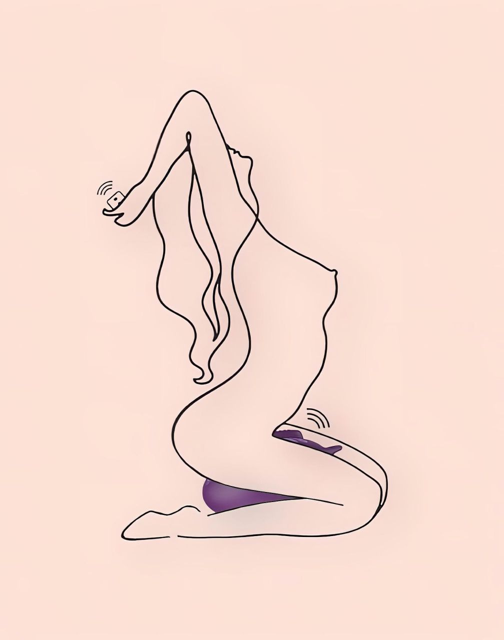 Bouncy Bliss Classic - felfújható párna vibrátor (lila)