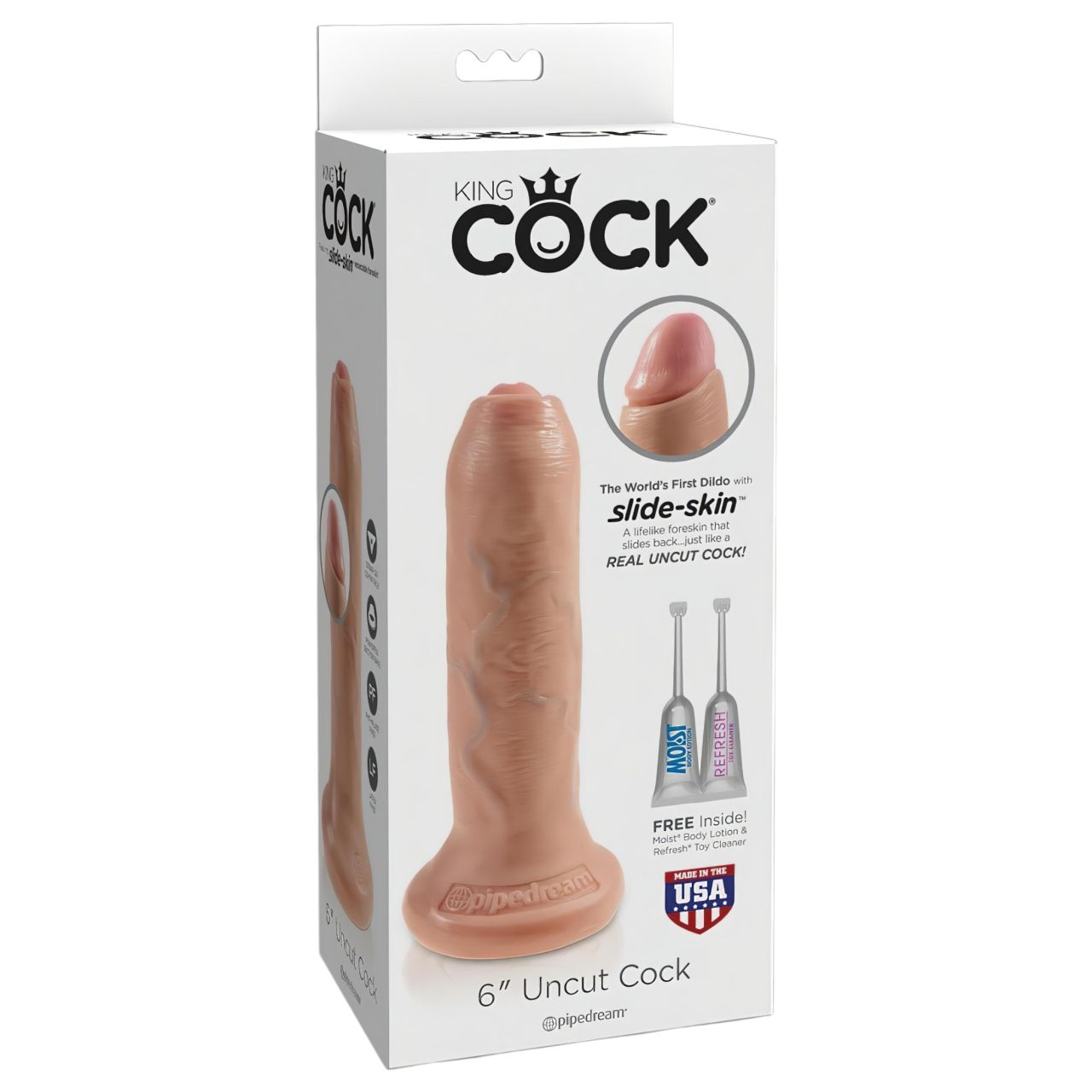 King Cock 6 - élethű dildó (15 cm) - natúr King Cock 6 - élethű dildó (15 cm) - natúr