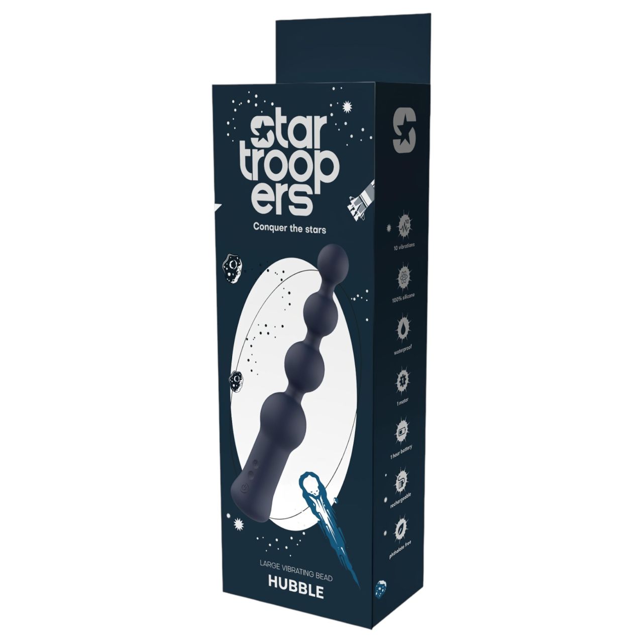 Startroopers Hubble - akkus gyöngyös anál vibrátor (fekete) Startroopers Hubble - akkus gyöngyös anál vibrátor (fekete)