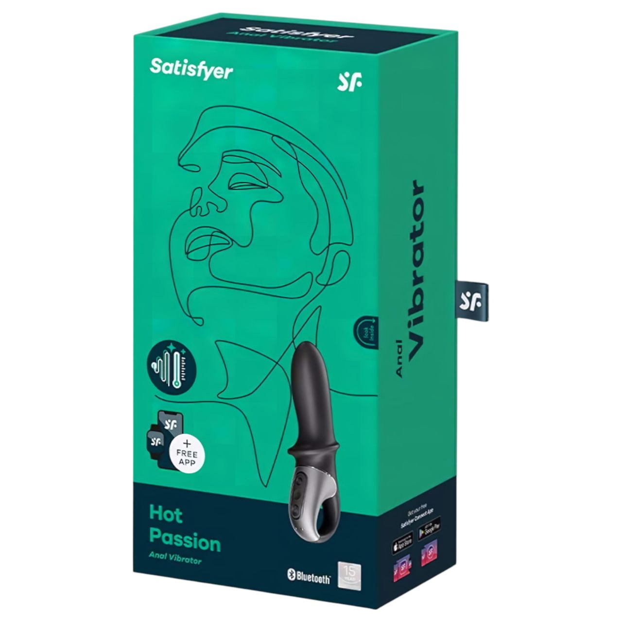 Satisfyer Hot Passion - okos melegítő anál vibrátor (fekete) Satisfyer Hot Passion - okos melegítő anál vibrátor (fekete)