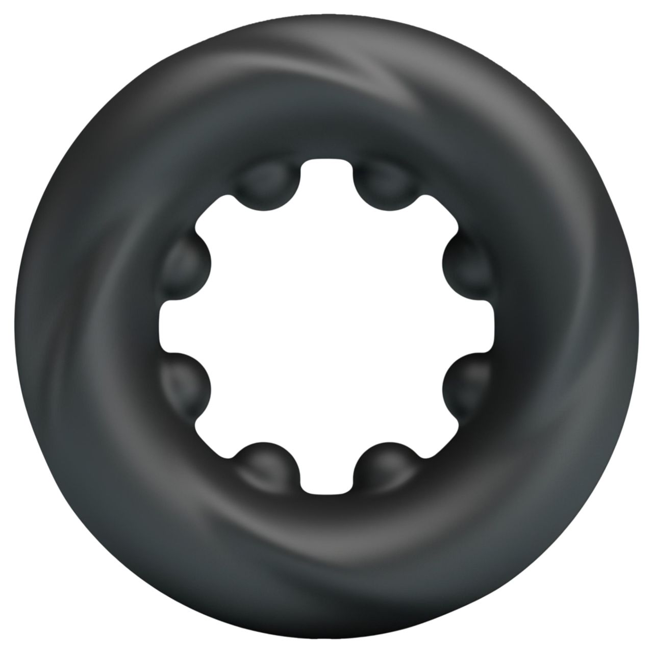 Crazy Bull - stimuláló péniszgyűrű (fekete)