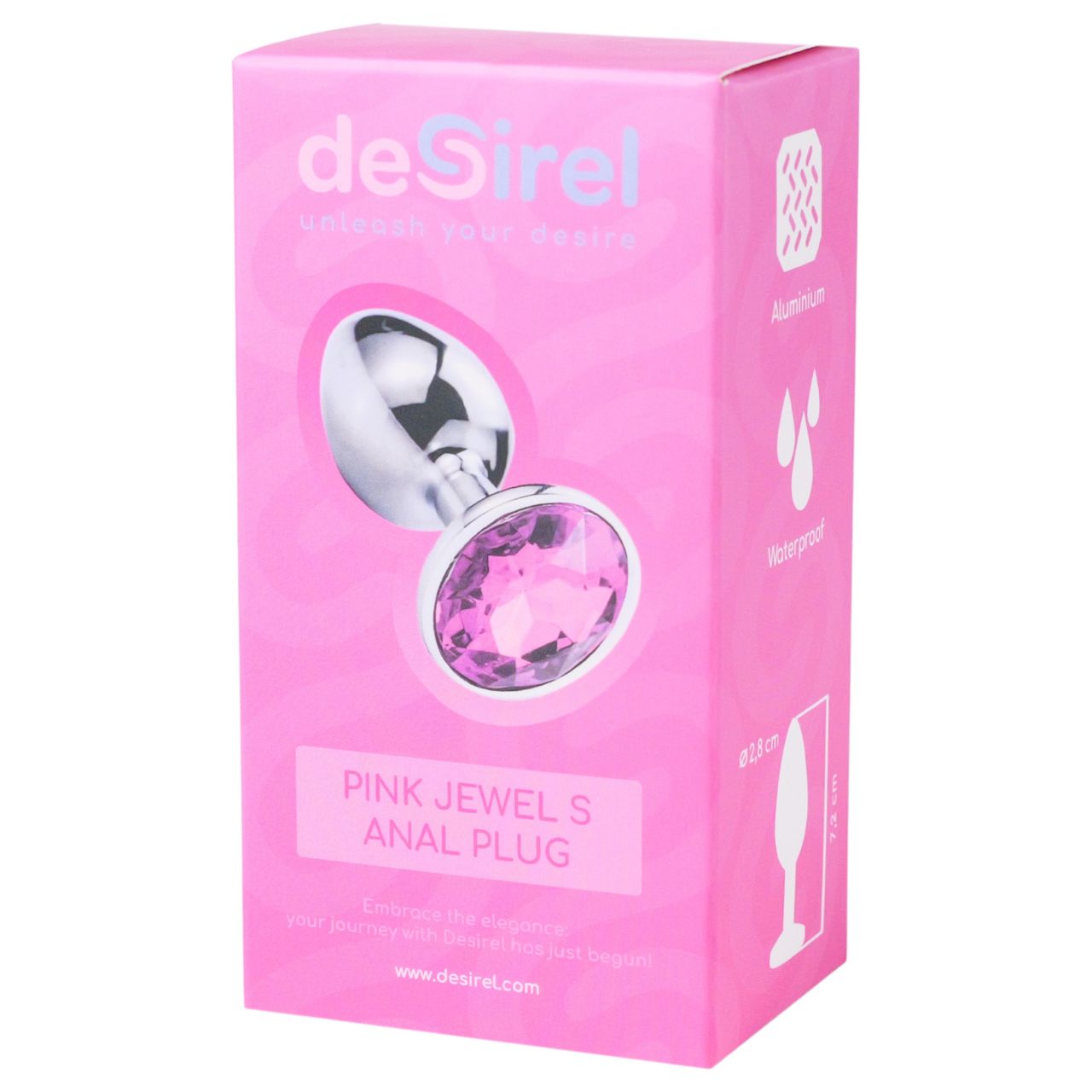 Desirel Pink Jewel S - anál plug (ezüst-pink)