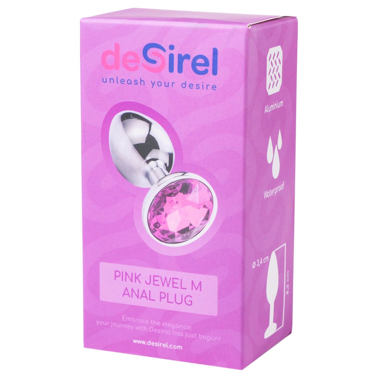 Desirel Pink Jewel M - anál plug (ezüst-pink) Desirel Pink Jewel M - anál plug (ezüst-pink)