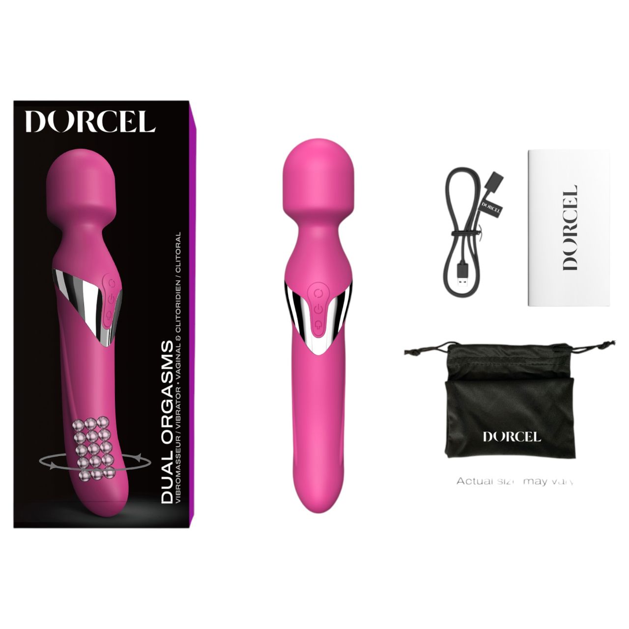 Dorcel Dual Orgasms - akkus, 2in1 masszírozó vibrátor (pink) Dorcel Dual Orgasms - akkus, 2in1 masszírozó vibrátor (pink)