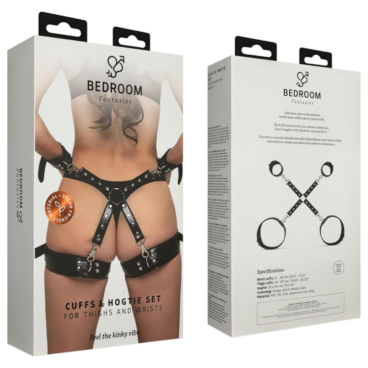 Bedroom Fantasies - csukló- és comb bilincs (fekete) Bedroom Fantasies - csukló- és comb bilincs (fekete)