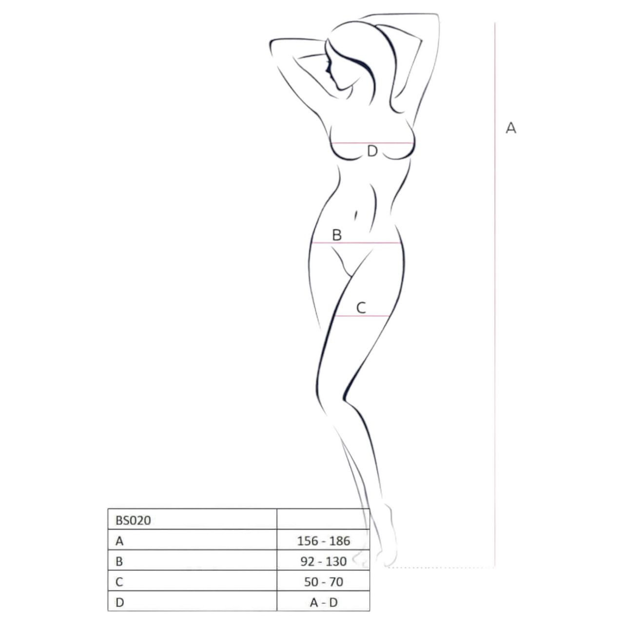 Passion BS020 - díszített nyitott overál (fekete) - S-L