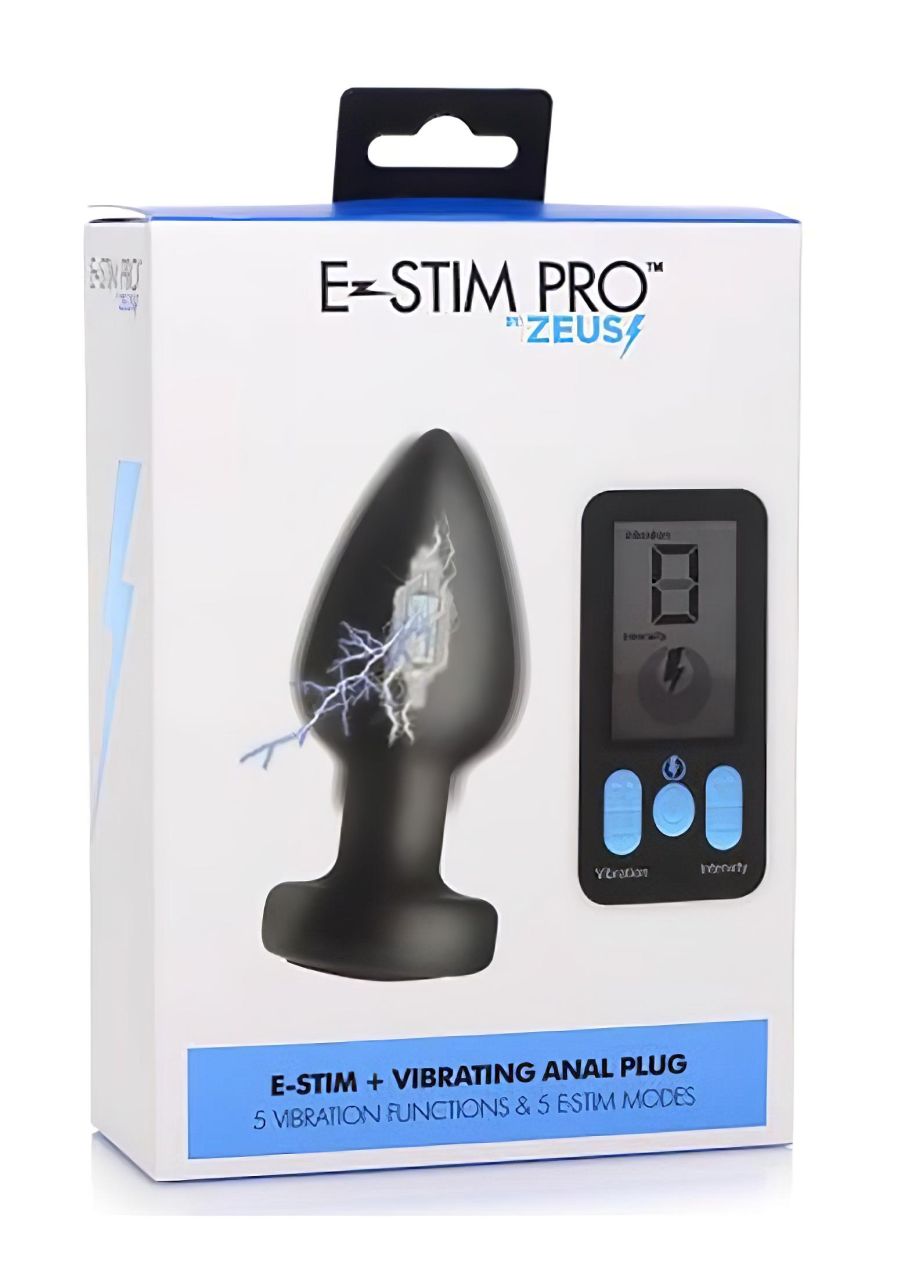 Zeus - rádiós, E-Stim anál vibrátor (fekete) Zeus - rádiós, E-Stim anál vibrátor (fekete)
