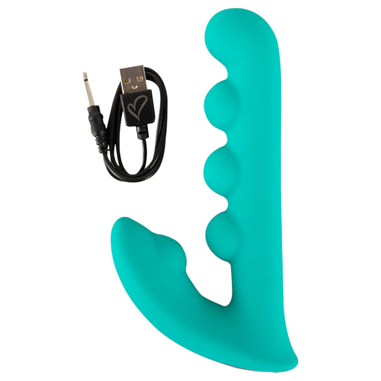 Beau Coeur Sylora - gyöngyös 2in1 vibrátor (zöld) Beau Coeur Sylora - gyöngyös 2in1 vibrátor (zöld)