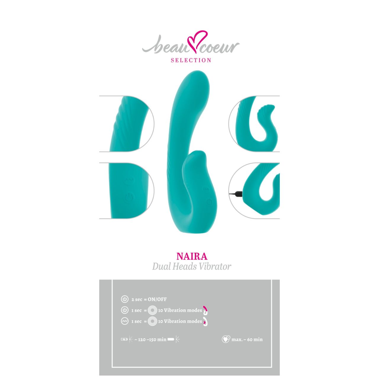 Beau Coeur Naira - G-pont és csiklóizgató vibrátor (zöld) Beau Coeur Naira - G-pont és csiklóizgató vibrátor (zöld)