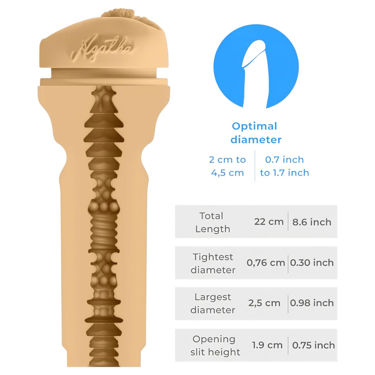 Kiiroo Agatha Vega - műpunci - PowerBlow Kompatibilis (natúr) Kiiroo Agatha Vega - műpunci - PowerBlow Kompatibilis (natúr)