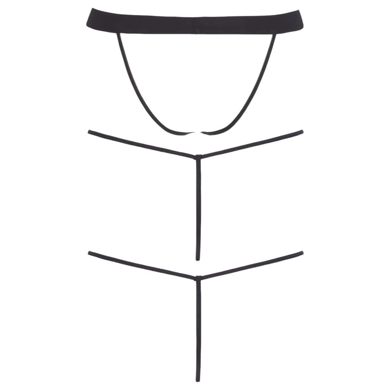 Svenjoyment - férfi tanga szett - fekete (3 részes) S-L Svenjoyment - férfi tanga szett - fekete (3 részes) S-L