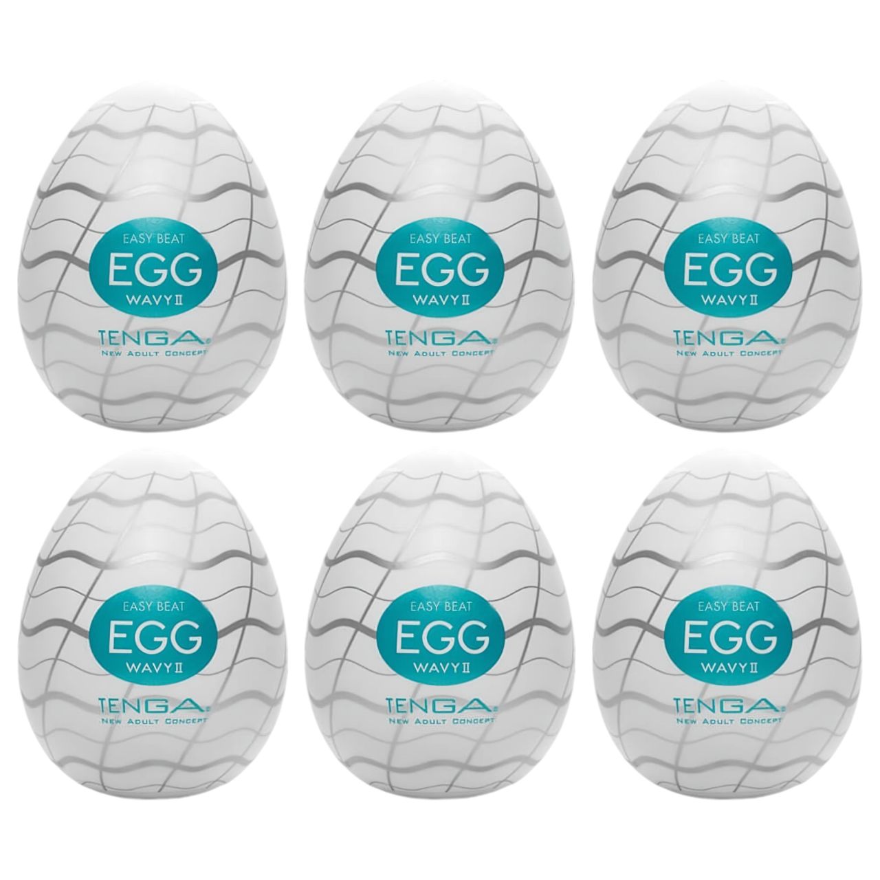 TENGA Egg Wavy II - tojás maszturbátor (6db) TENGA Egg Wavy II - tojás maszturbátor (6db)