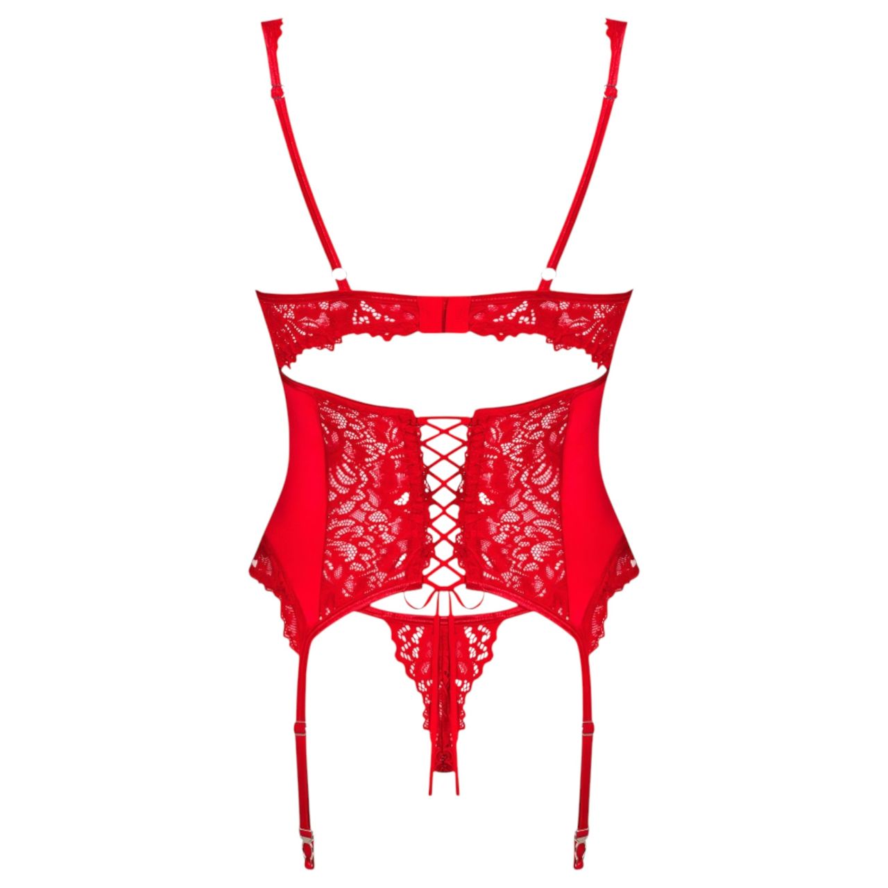 / Obsessive Amor Cherris - harisnyatartós csipke szett (piros) / Obsessive Amor Cherris - harisnyatartós csipke szett (piros)