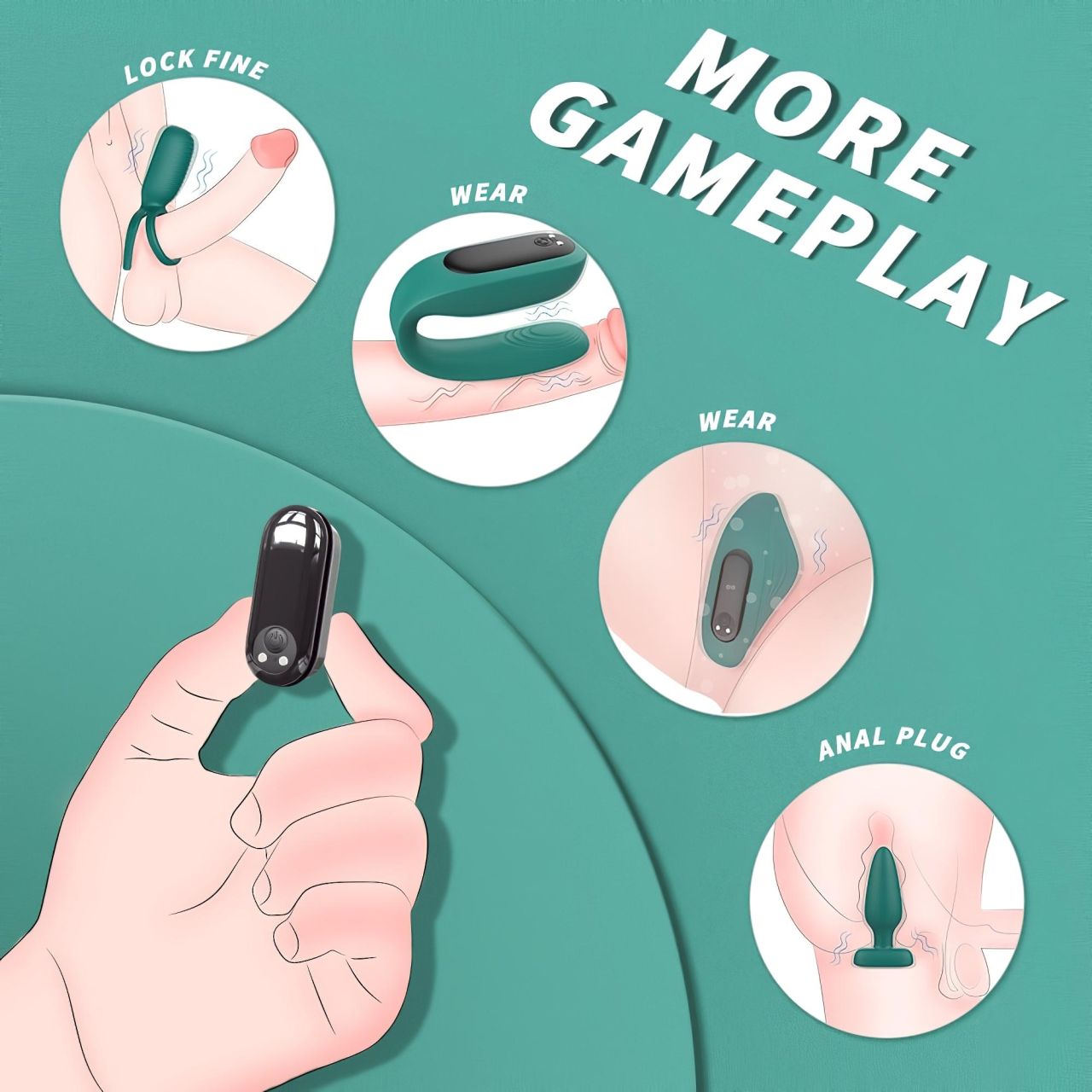 Sex HD - akkus, távirányítós, 4 részes vibrátor szett (zöld) Sex HD - akkus, távirányítós, 4 részes vibrátor szett (zöld)