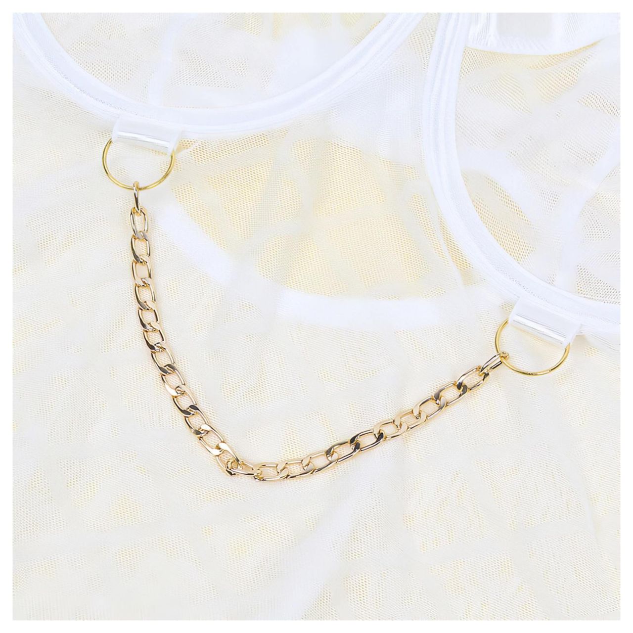 Subblime 954291 - láncos, áttetsző body szett - fehér (L-XL) Subblime 954291 - láncos, áttetsző body szett - fehér (L-XL)