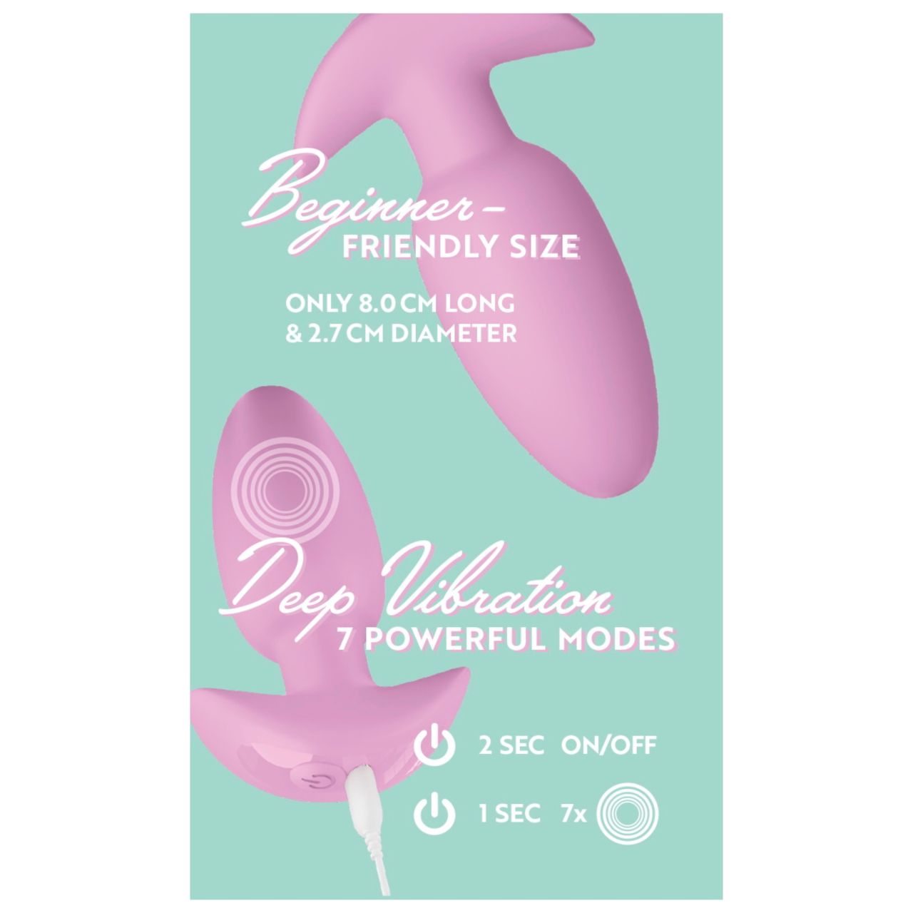 Cuties Mini - vibrációs anál plug (pink)