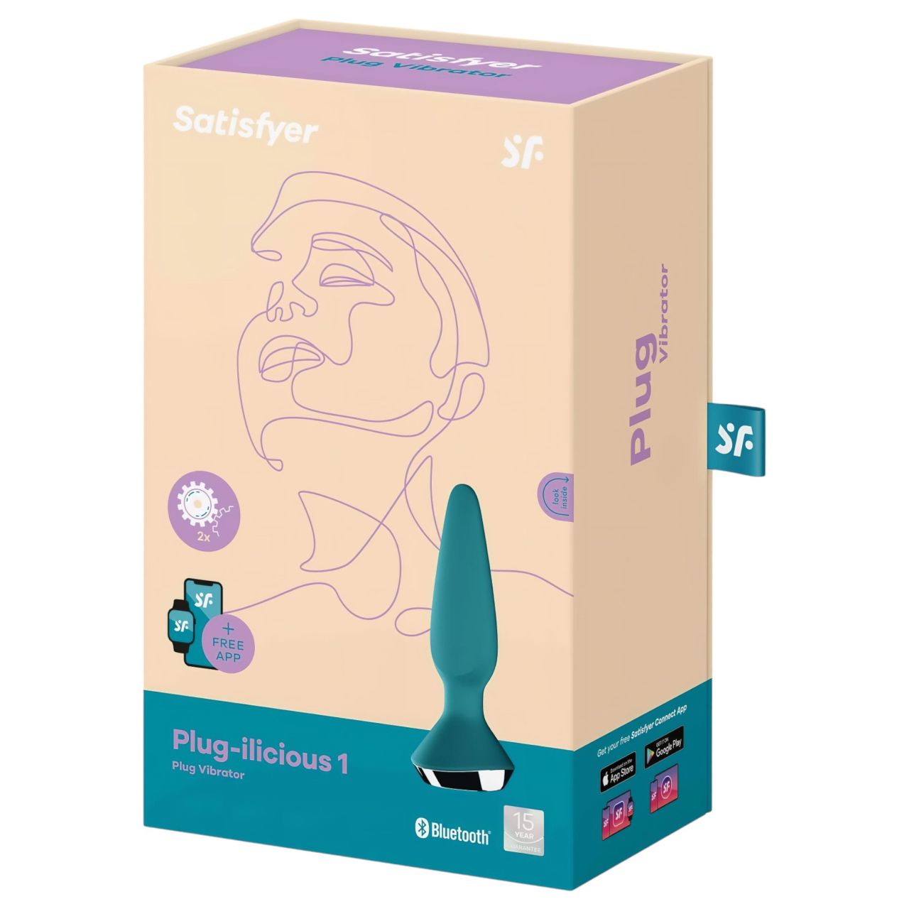 Satisfyer Plug-ilicious 1 - okos anál vibrátor (zöld) Satisfyer Plug-ilicious 1 - okos anál vibrátor (zöld)