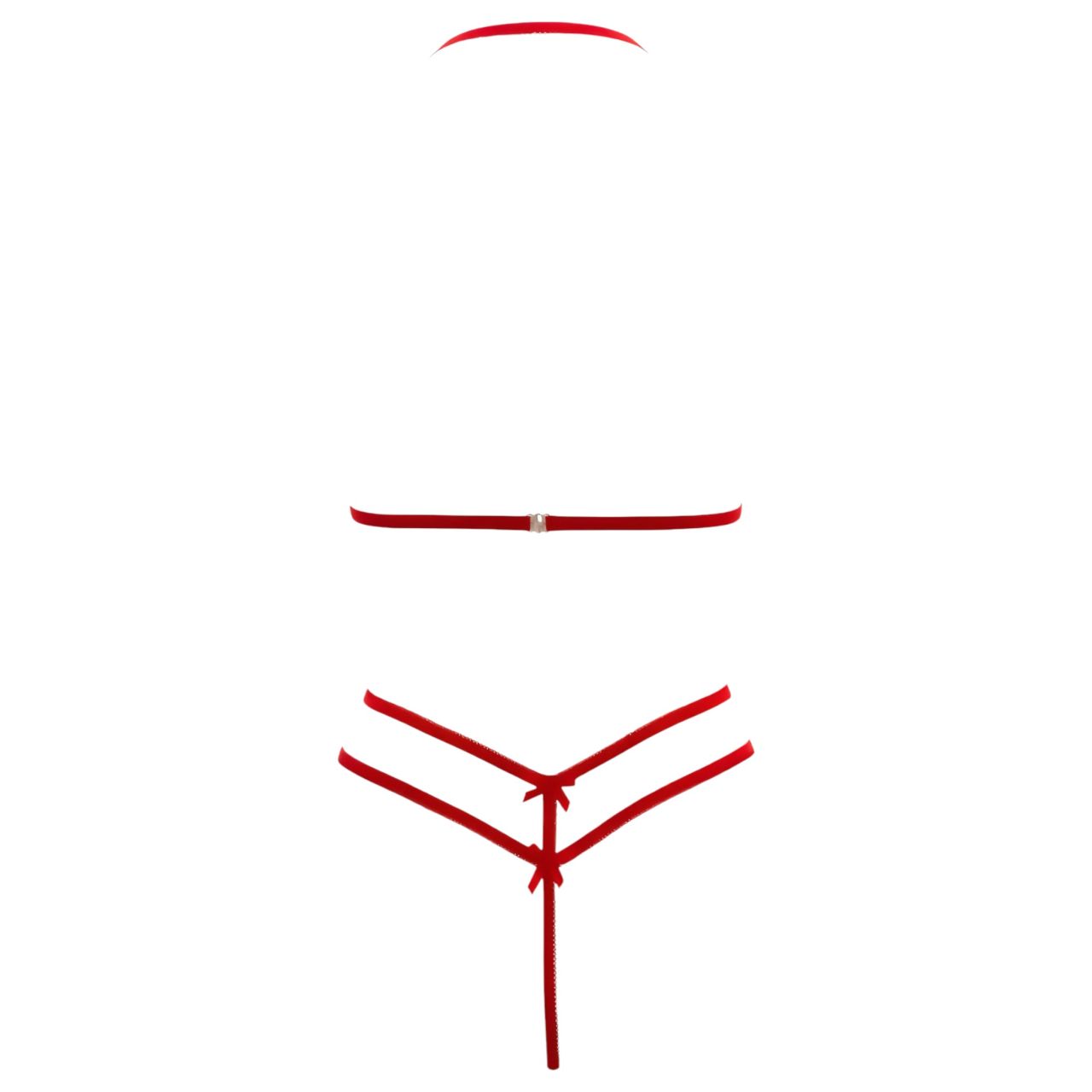 Cottelli - nyitott, csipke melltartó szett (piros) Cottelli - nyitott, csipke melltartó szett (piros)