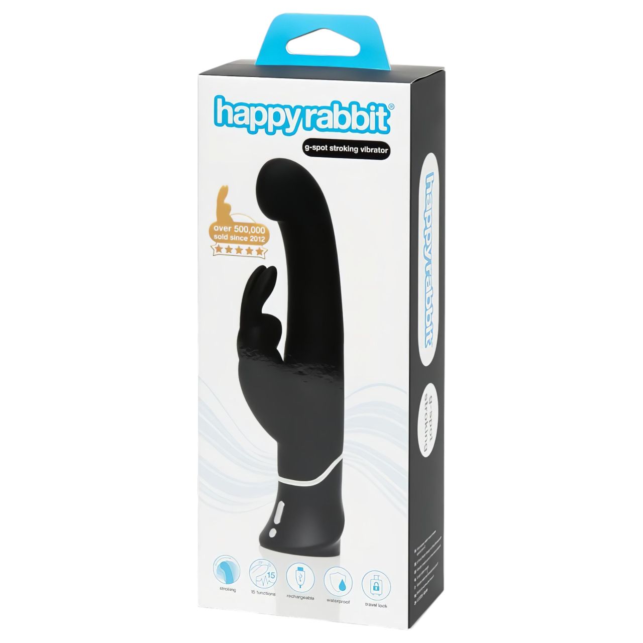 Happyrabbit G-spot - akkus, csiklókaros bólogató vibrátor (fekete) Happyrabbit G-spot - akkus, csiklókaros bólogató vibrátor (fekete)