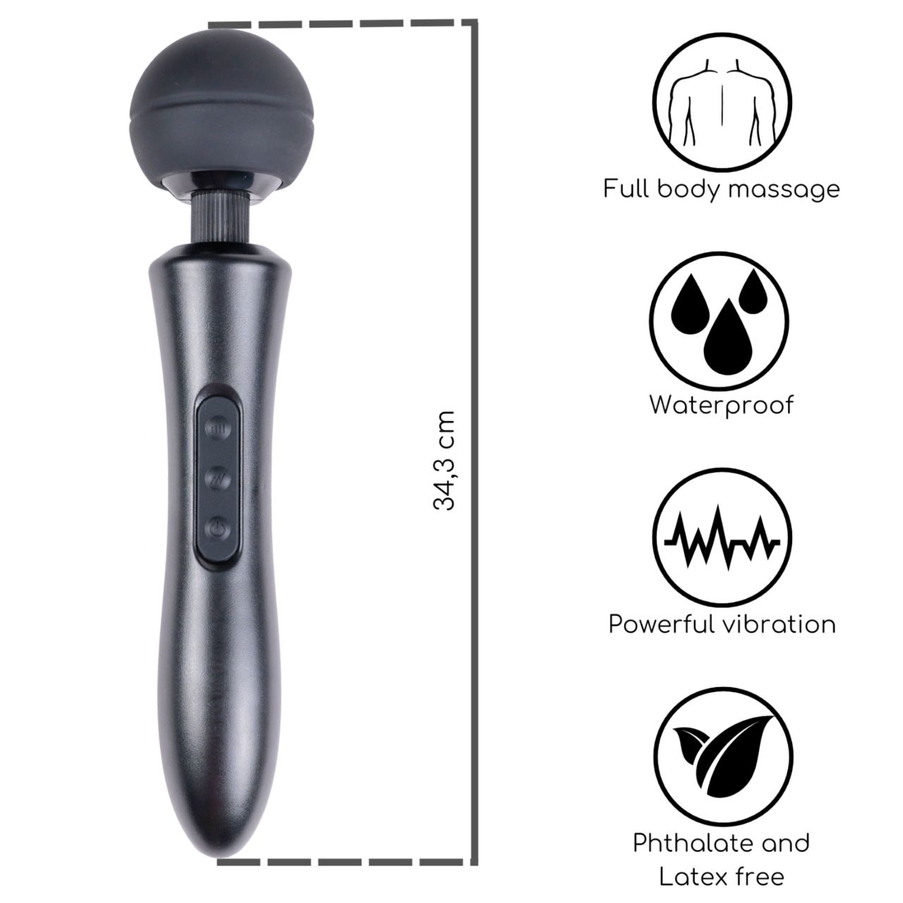 Desirel Enchant - masszírozó vibrátor (fekete) Desirel Enchant - masszírozó vibrátor (fekete)