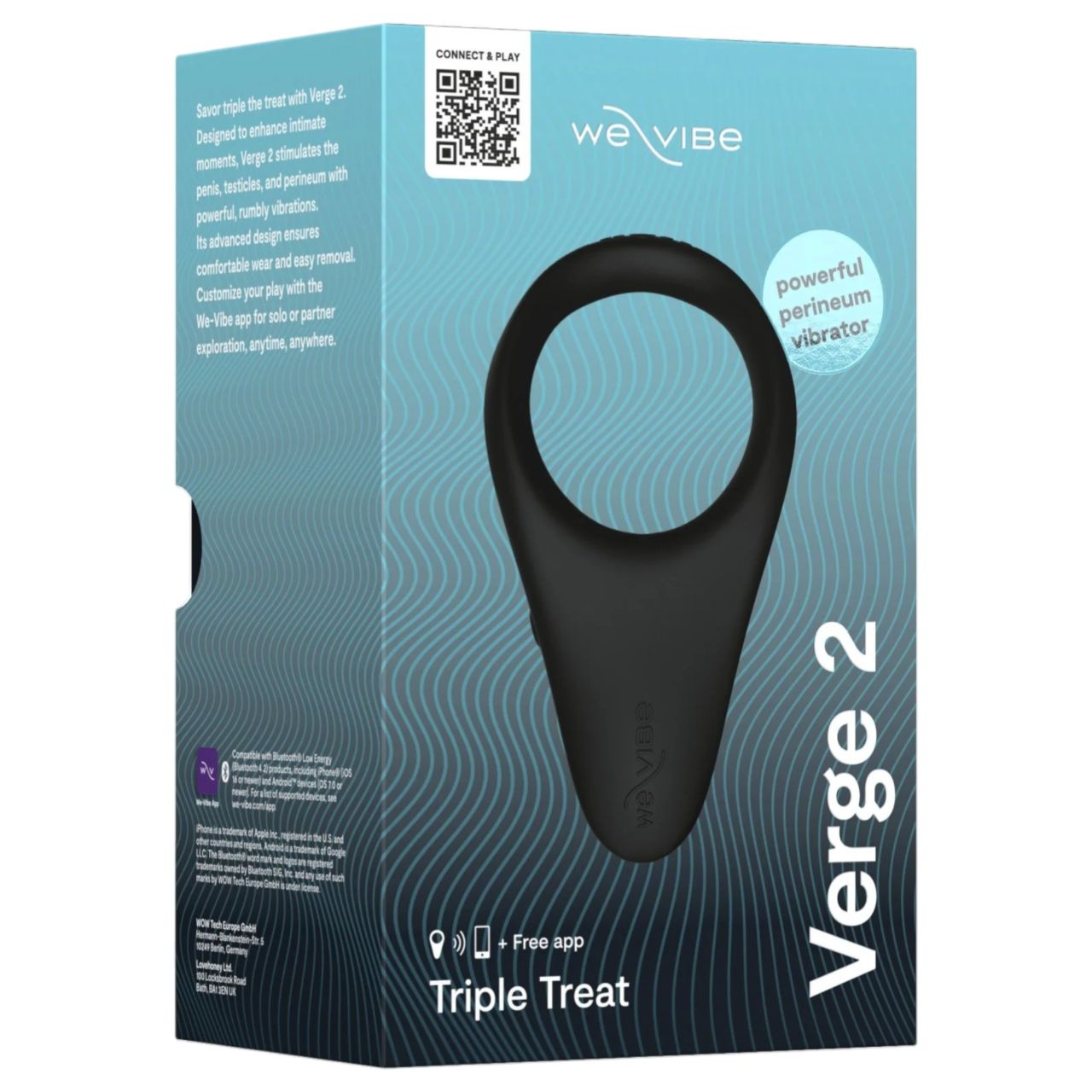 We-Vibe Verge 2 - okos vibrációs péniszgyűrű (fekete)