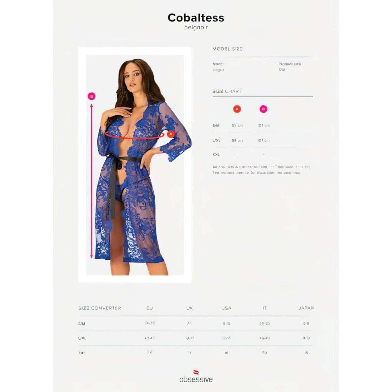 / Obsessive Cobaltess - csipke köntös (kék) / Obsessive Cobaltess - csipke köntös (kék)