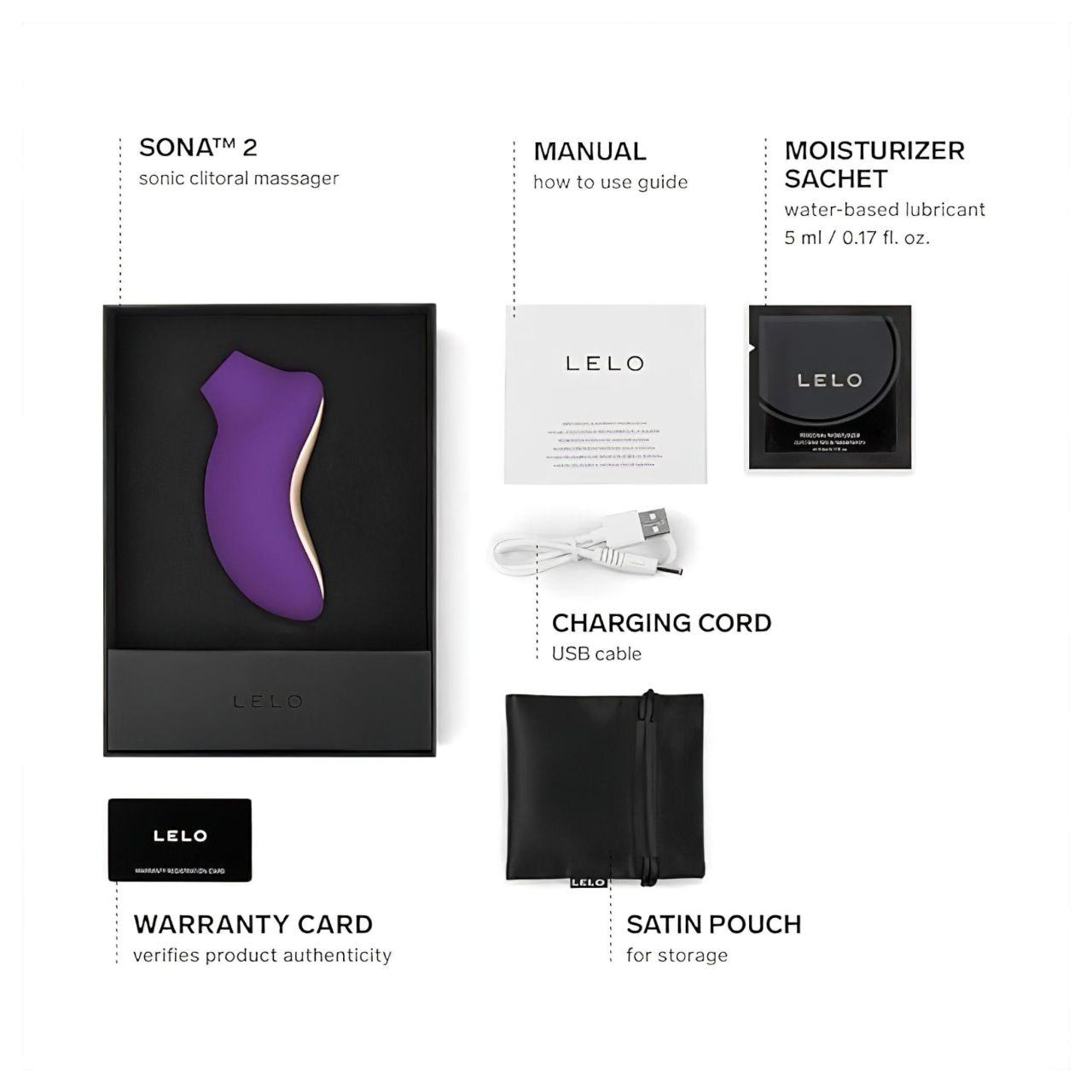 LELO Sona 2 - hanghullámos csiklóizgató (lila) LELO Sona 2 - hanghullámos csiklóizgató (lila)