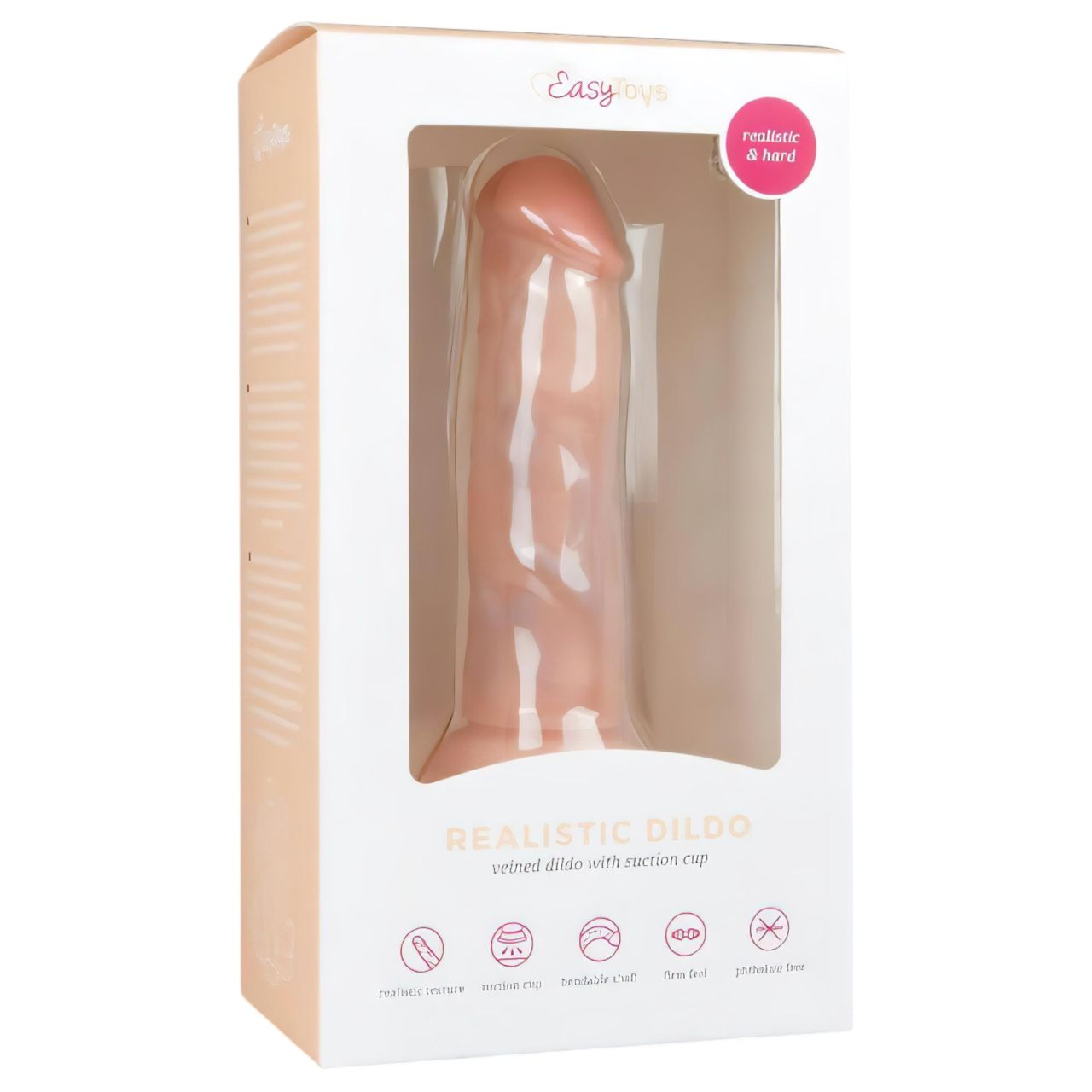 Easytoys - tapadókorongos élethű dildó (15,5cm) - natúr