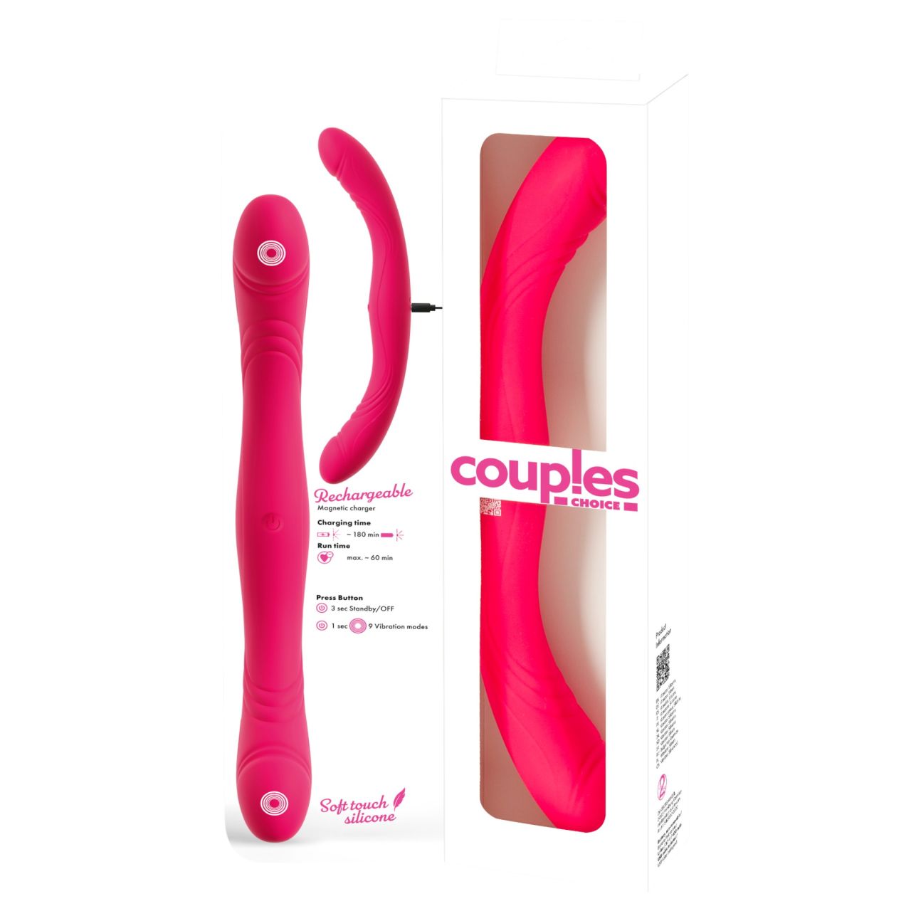 Couples Choice - dupla végű vibrátor (pink)