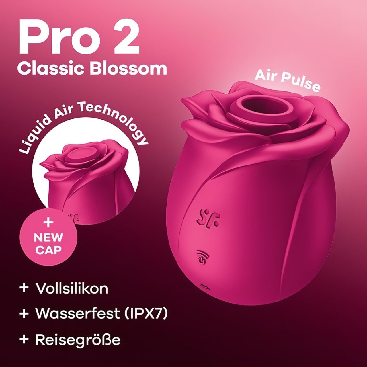 Satisfyer Pro 2 Classic Blossom - léghullámos csiklóizgató (piros) Satisfyer Pro 2 Classic Blossom - léghullámos csiklóizgató (piros)