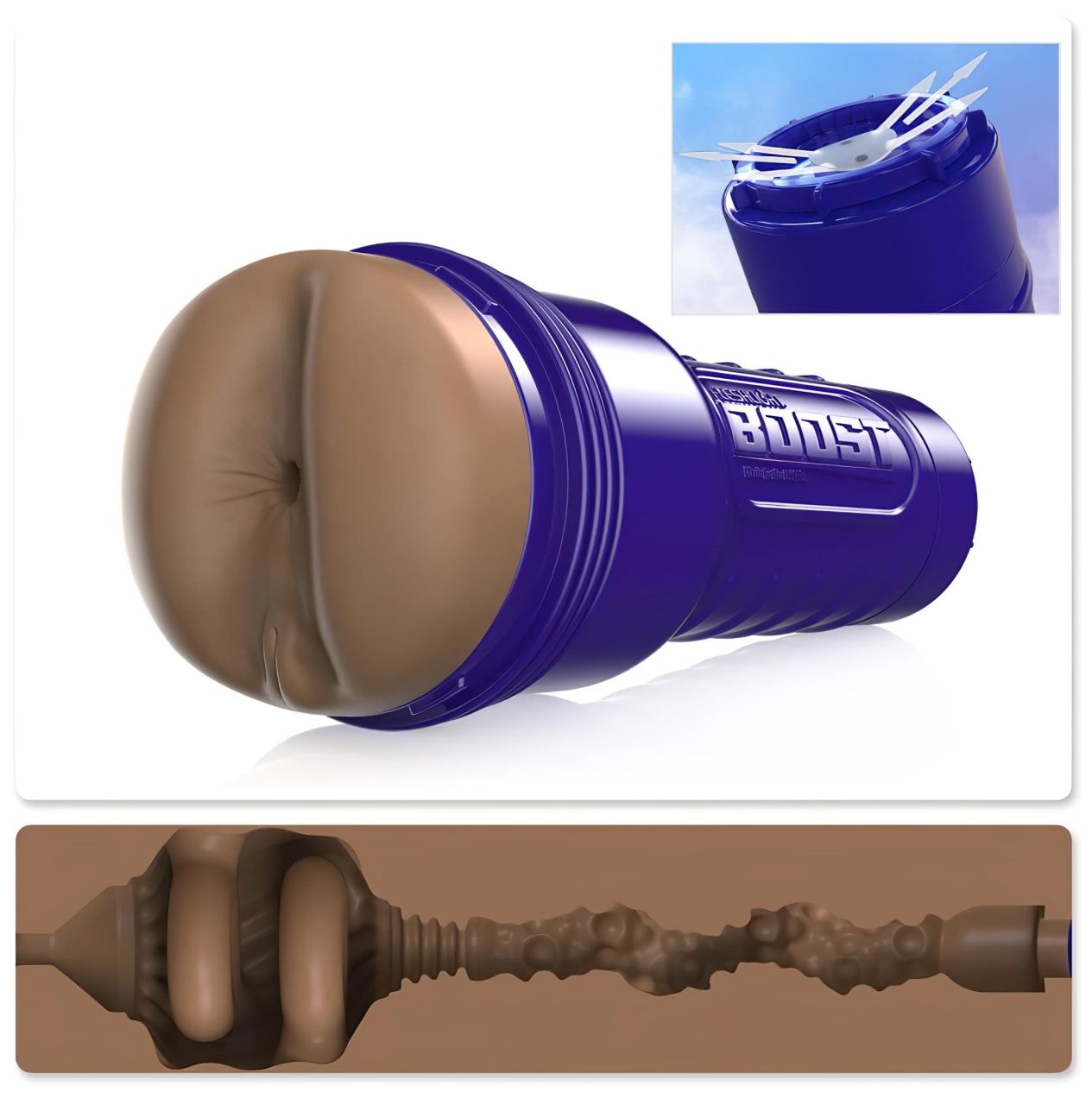 Fleshlight Boost Blast - élethű popsi maszturbátor (barna) Fleshlight Boost Blast - élethű popsi maszturbátor (barna)