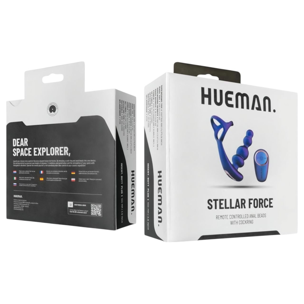 Hueman Stellar Force - anál vibrátor és péniszgyűrű (lila)