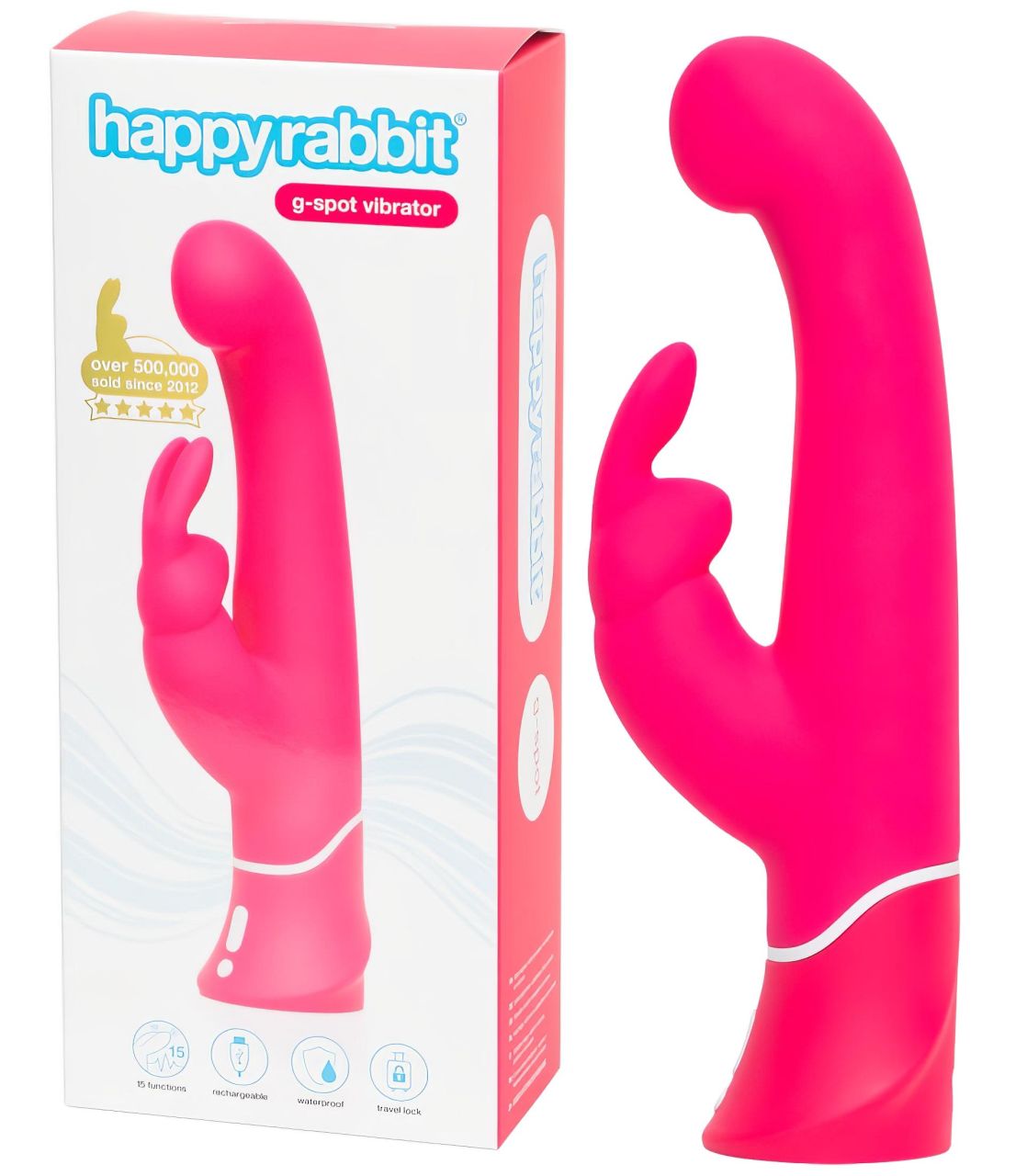 Happyrabbit G-spot - vízálló, csiklókaros vibrátor (pink) Happyrabbit G-spot - vízálló, csiklókaros vibrátor (pink)