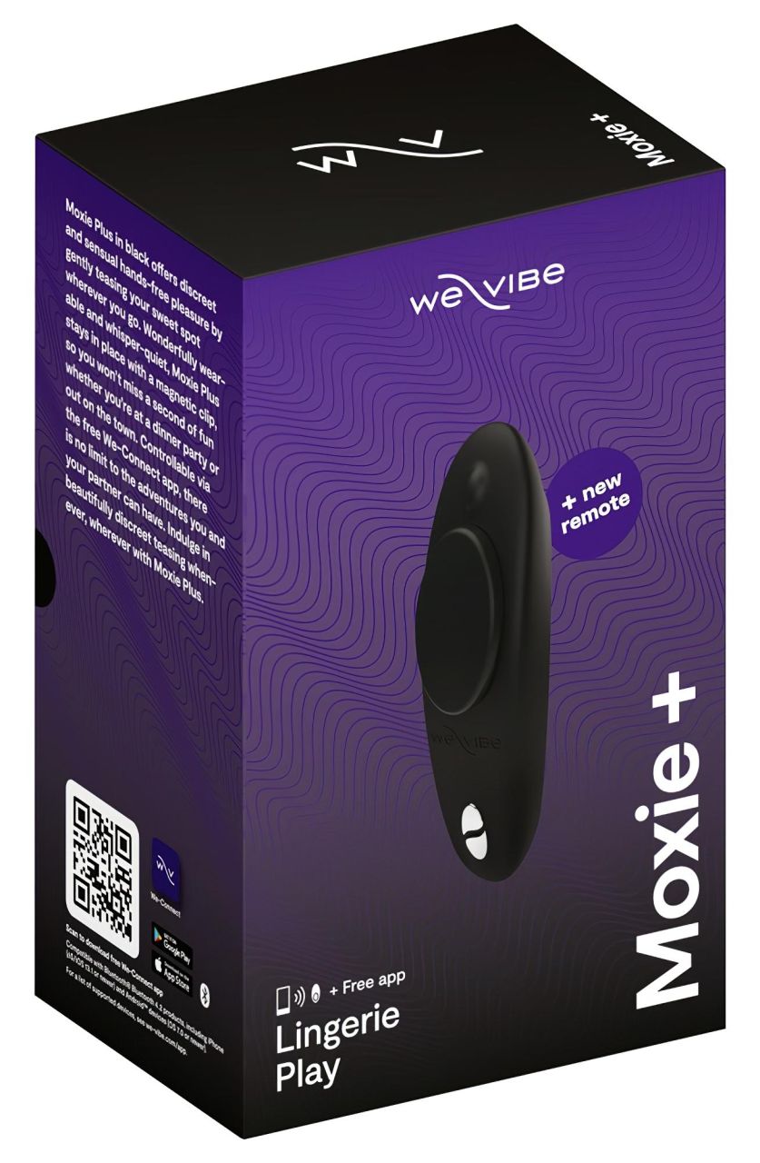 We-Vibe Moxie+ - rádiós, okos csikló vibrátor (fekete)