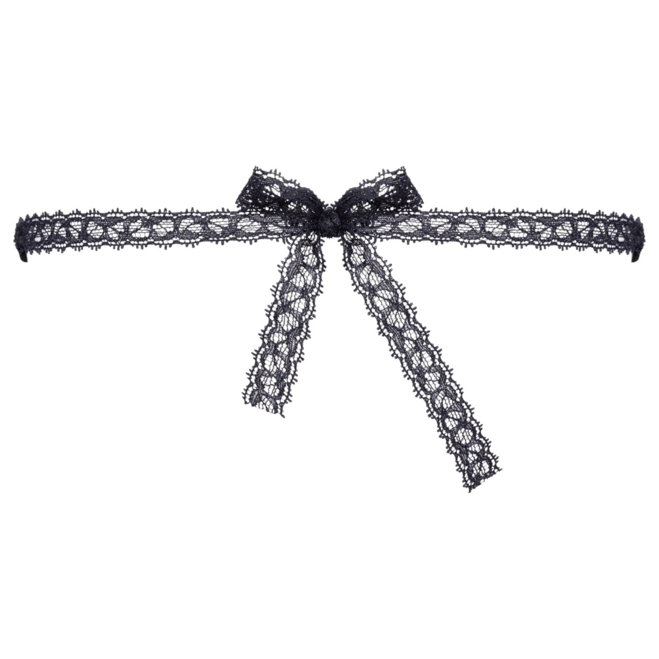 Cottelli - díszes, hímzett csipke maszk (fekete)